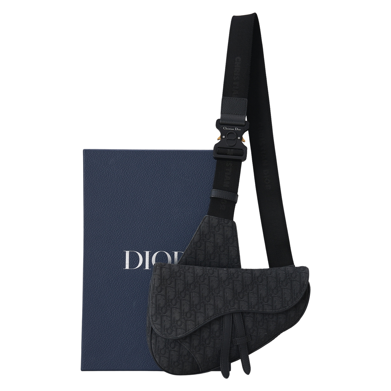 CHRISTIAN DIOR(USED)디올 오블리크 자카드 옴므 새들백